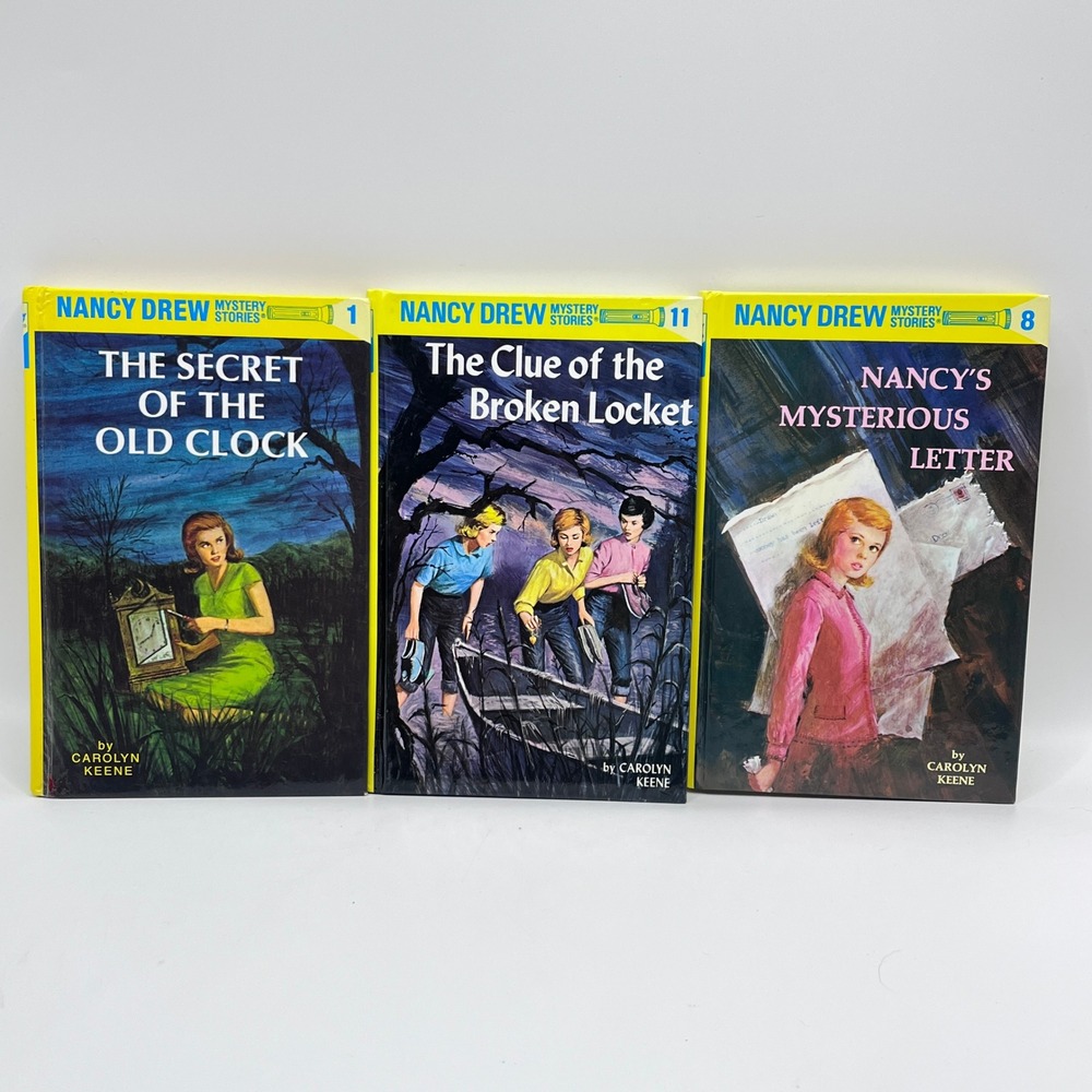 Nancy Drew Mystery Stories Lot 3 Books Carolyn Keene Volumes 1 8 11 Hardcover